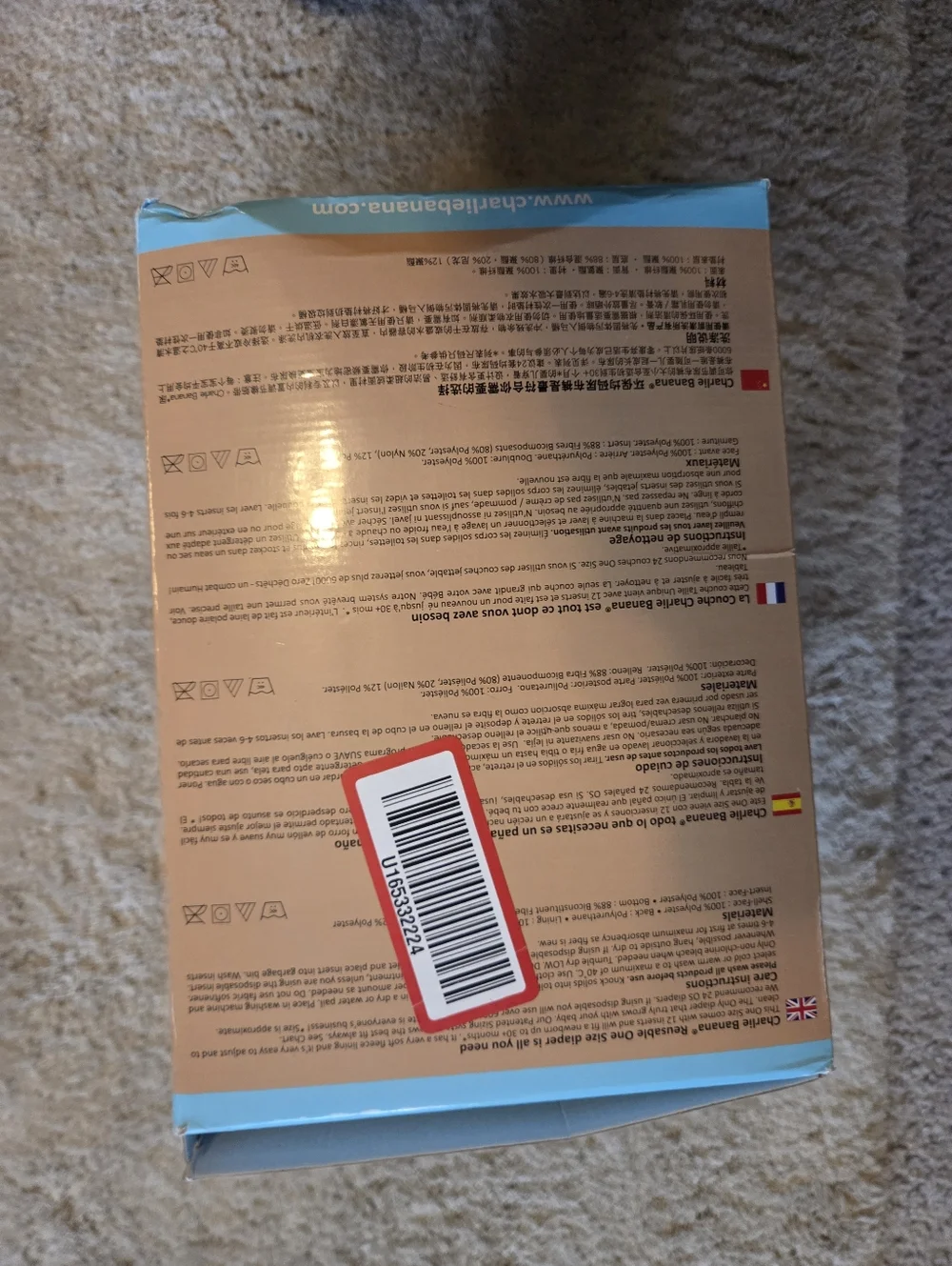 6Pack Charlie Banana Cloth Diapers Reusable Washable Adjustable OneSize + LINERS